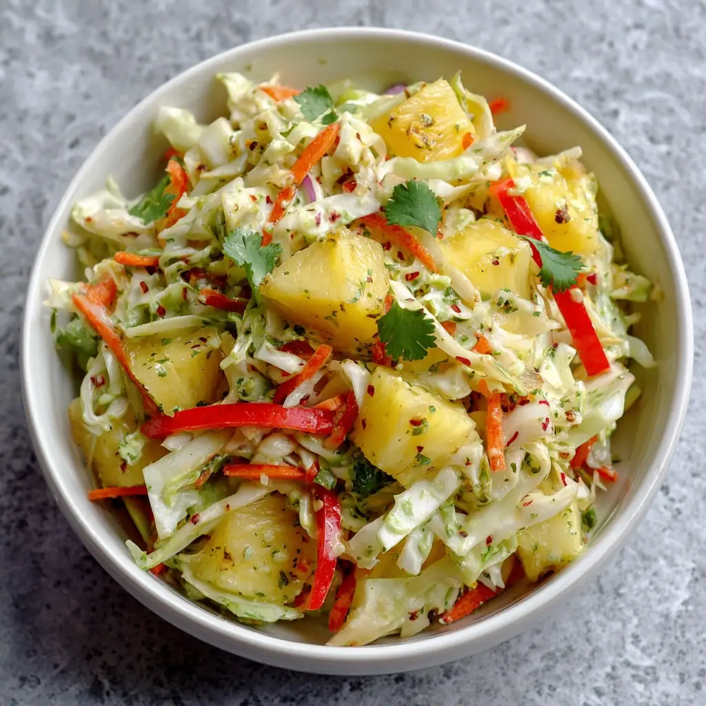 Pineapple and Cabbage Slaw